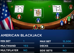 Play online American Blackjack for high limits