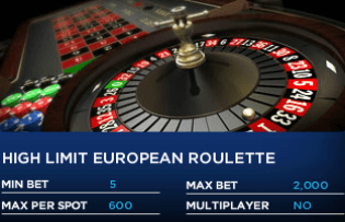 Play high limit European roulette Play high limit European roulette